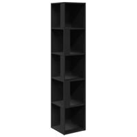 Hoekkast 33x33x164,5 cm spaanplaat zwart - thumbnail