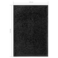 VidaXL Deurmat wasbaar 40x60 cm zwart - thumbnail
