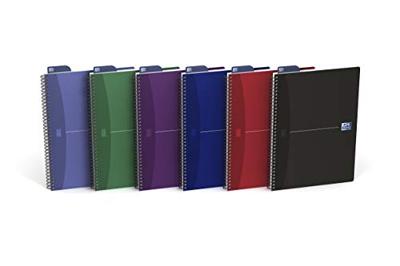 Oxford Office Essentials spiraalschrift, 180 bladzijden, ft A4, gelijnd, geassorteerde kleuren Oxford Office Essentials spiraalschrift, 180 bladzijden, ft A4, gelijnd, geassorteerde kleuren