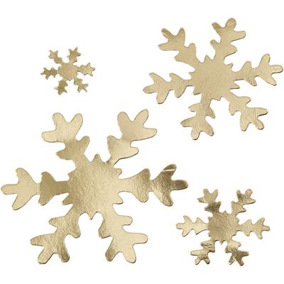 Creativ Company Sneeuwvlok, d 3+5+8+10 cm, 350 gr, goud, 16 stuk/ 1 doos