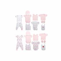 Kledingset DKD Home Decor Wit Roze (2 Stuks) Katoen 0-6 Maanden - thumbnail
