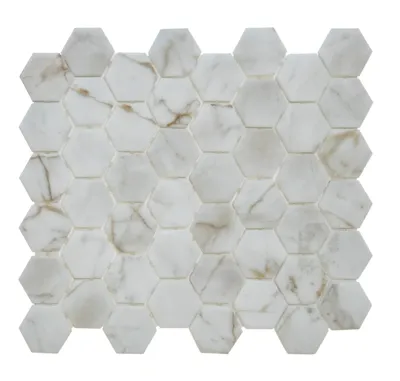 Mozaïek Valencia 27.8x32.5 cm Recycled Glas Bianco Marble Print The Mosaic Factory Mozaïek Valencia 27.8x32.5 cm Recycled Glas Bianco Marble Print The Mosaic Factory