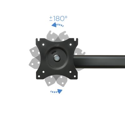 TooQ DB1327TN-B tafelhouder voor 3 LED/LCD-/televisie, zwenkbaar, kantelbaar, voor 13-27 inch (33-68 cm), zwart