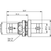 Telegärtner 100027521 100027521 BNC-doorvoering BNC-bus - BNC-bus 1 stuk(s) - thumbnail