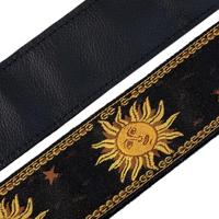 Levys Leathers MPJG-SUN-BLK geweven gitaarband met print - zwart met zon - thumbnail