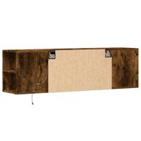 Tv-wandmeubel met LED-verlichting 135x31x39,5 cm gerookt eiken - thumbnail