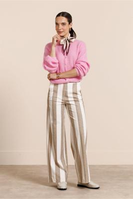 Studio Anneloes Lexie Pinstripe Trousers 13637 Broek 2217 Latte/ecru