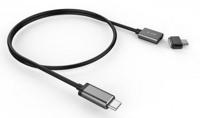 LMP 17466 3 m USB C USB C mannelijke mannelijke grijze USB-kabel - USB-kabel (3 m, USB C, USB C, grijs) - thumbnail