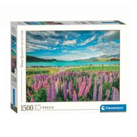 Clementoni legpuzzel bloemen bij lake tekapo, 1500st. - thumbnail