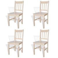 Eetkamerstoelen 4 st grenenhout - thumbnail