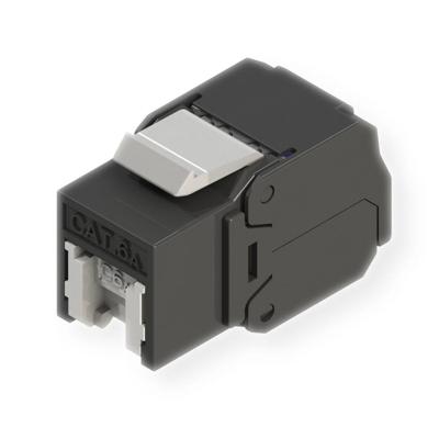 ROLINE Cat.6A (Klasse EA) Keystone, RJ45, niet afgeschermd, zonder gereedschap, zwart