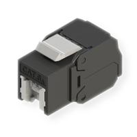 ROLINE Cat.6A (Klasse EA) Keystone, RJ45, niet afgeschermd, zonder gereedschap, zwart - thumbnail
