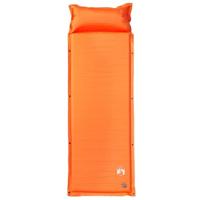 Kampeermatras met gentegreerd kussen zelfopblazend oranje - thumbnail