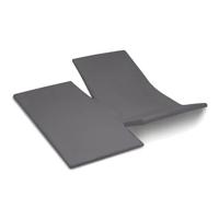 Cinderella Dubbele Split Topper Hoeslaken Antracite15 cm (Katoen)-Lits-jumeaux (180x200 cm) - thumbnail