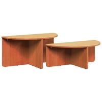 Salontafel 2 pcs Wasbruin Massief grenenhout - thumbnail