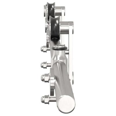 VidaXL Schuifdeur onderdelenset 200 cm roestvrij staal zilverkleurig