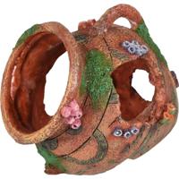 Aquarium decoratie Vasa kruik - 16 x 13 x 18 cm 16 x 13 x 18 cm Flamingo Bruin - thumbnail