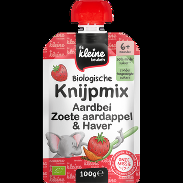 De Kleine Keuken Biologische Knijpmix Aardbei Zoete Aardappel & Haver 6+ Maanden 100 g bij Jumbo