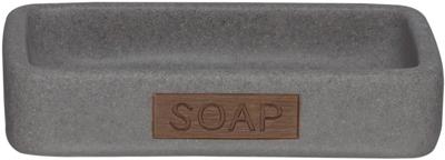 Zeepbakje Sealskin Pierra Polyresin 12,2 x 8,6 cm Grijs