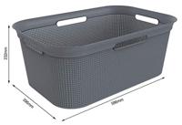 Rotho Flexibele Wasmand Brisen 41 L Antraciet - thumbnail