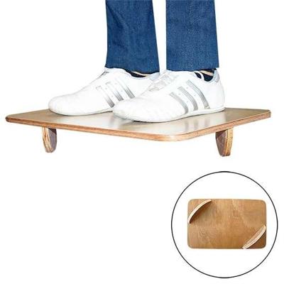 BALANCE BOARD WITH TWO WOOD SEMICIRCLES