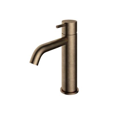 Wastafelmengkraan Hotbath Cobber 1-hendel Gebogen 21.6 cm Verouderd Messing Living Colours