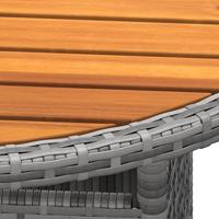 3-delige Bistroset poly rattan grijs - thumbnail