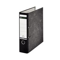 Leitz ordner, ft folio, rug 80mm, karton, gewolkt zwart - thumbnail