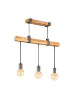 Home sweet home denton hanglamp 3L hout / burned metal - thumbnail