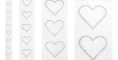 Lint Glittering Hearts Pink 10mx25mm