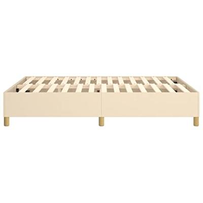 Boxspringframe stof crmekleurig 140x200 cm