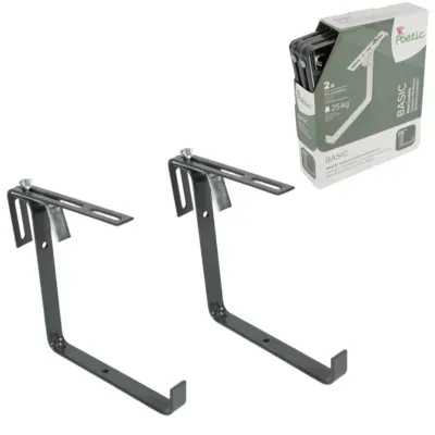 Poetic Poétic plantenbak beugel basic antraciet set van 2 | 10 stuks