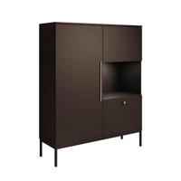 Meubella Vitrinekast Lagos - Zwart - 120 cm - thumbnail