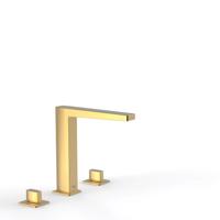 Wastafelmengkraan Tres Slim Exclusive 3-Gats met 2 Knoppen Goud - thumbnail