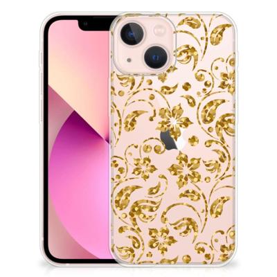iPhone 13 mini | TPU Case | Gouden Bloemen iPhone 13 mini | TPU Case | Gouden Bloemen