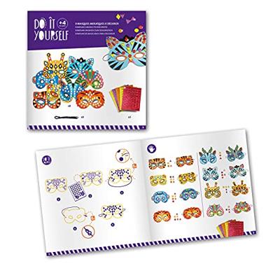 Creatieve set Jungle dieren 5 maskers DJECO meerkleurig