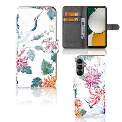 Samsung Galaxy A34 | Telefoonhoesje | Met pasjeshouder | Bird Flowers Samsung Galaxy A34 | Telefoonhoesje | Met pasjeshouder | Bird Flowers