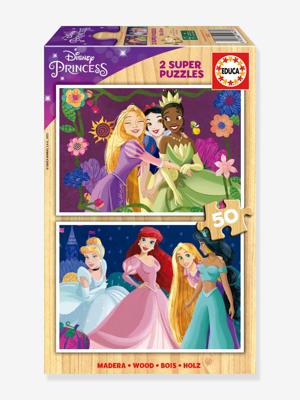 2*50p houten puzzel Disney Princess EDUCA meerkleurig