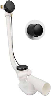 Xenz badafvoer-/overloopcombinatie met vulmogelijkheid mat zwart