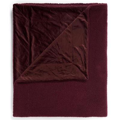 Essenza Essenza Teddy plaid Plum wine 150x200