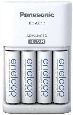 Panasonic Advanced BQ-CC17 + 4x eneloop AA Batterijlader NiMH AAA (potlood), AA (penlite)