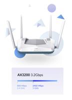 D-Link R32 EAGLE PRO AI AX3200 Smart Router met AI Wi-Fi/Traffic Optimizer, DFS, AI ouderlijk toezicht, Gigabit-poorten, MU-MIMO, 1024 QAM, OFDMA, WPA3, Mesh-ready. Werkt met Alexa/Google Assistant - thumbnail