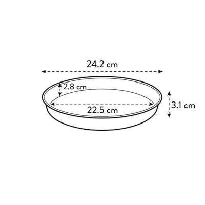 Elho loft urban saucer round 24 oker