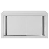 VidaXL Keukenwandkast met schuifdeuren 90x40x50 cm roestvrij staal - thumbnail