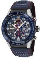 Horlogeband Tag Heuer CAR2A1N / BT6133 / FT6100 Leder/Kunststof Blauw 22mm - thumbnail