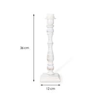 Home sweet home tafellamp Woodi square ↕ 38 cm - wit whitewash - thumbnail