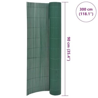 VidaXL Tuinafscheiding dubbelzijdig 90x300 cm pvc groen VidaXL Tuinafscheiding dubbelzijdig 90x300 cm pvc groen