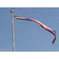 Wimpel stof rood/wit/blauw 25cmx2.5mtr - thumbnail