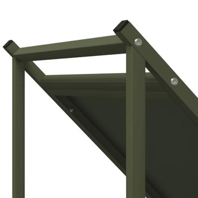 Brandhoutrek 70x43x34,5 cm koudgewalst staal olijfgroen