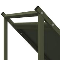 Brandhoutrek 70x43x34,5 cm koudgewalst staal olijfgroen - thumbnail